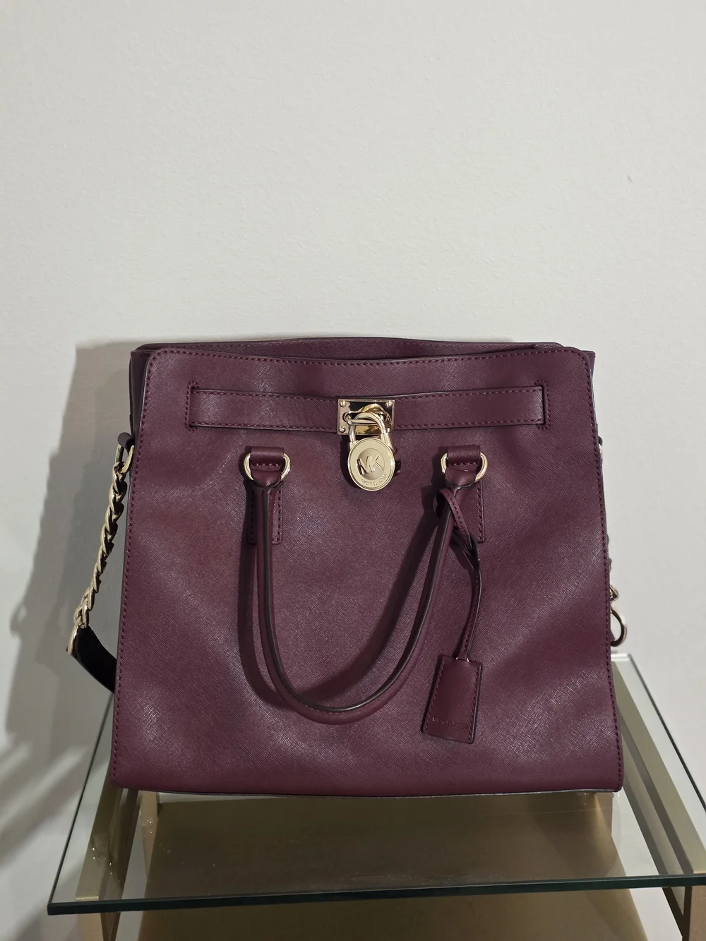 Michael Kors Plum Saffiano Leather Satchel